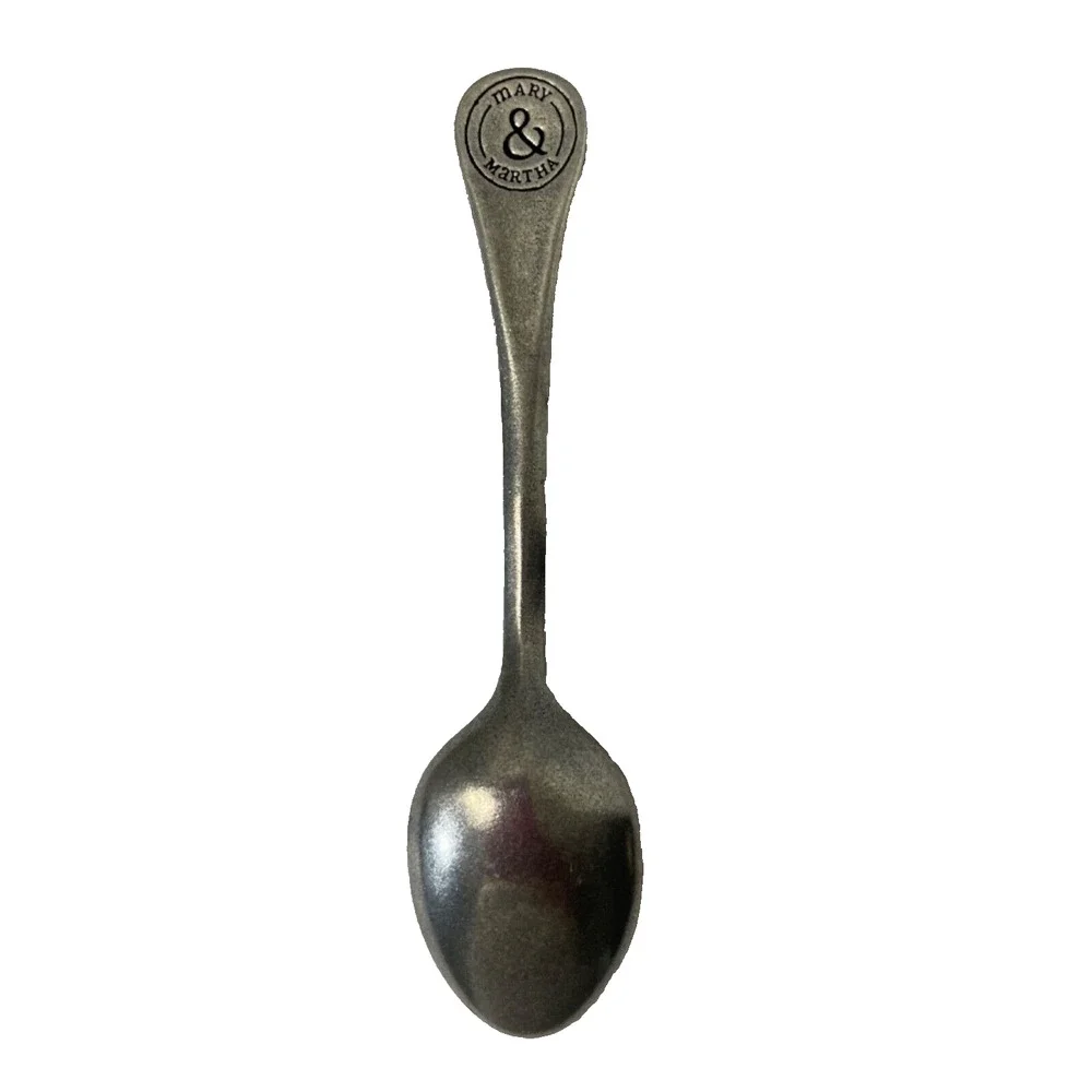 VINTAGE ANTIQUE Mary Martha Collectible Spoon Matthew 22:37